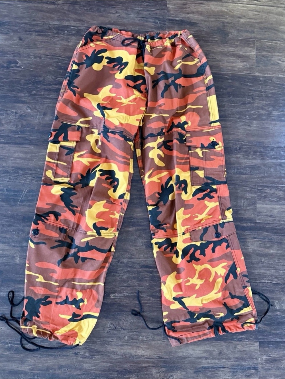 Rothco Orange & Yellow Camo Cargo Pants camouflage Size M